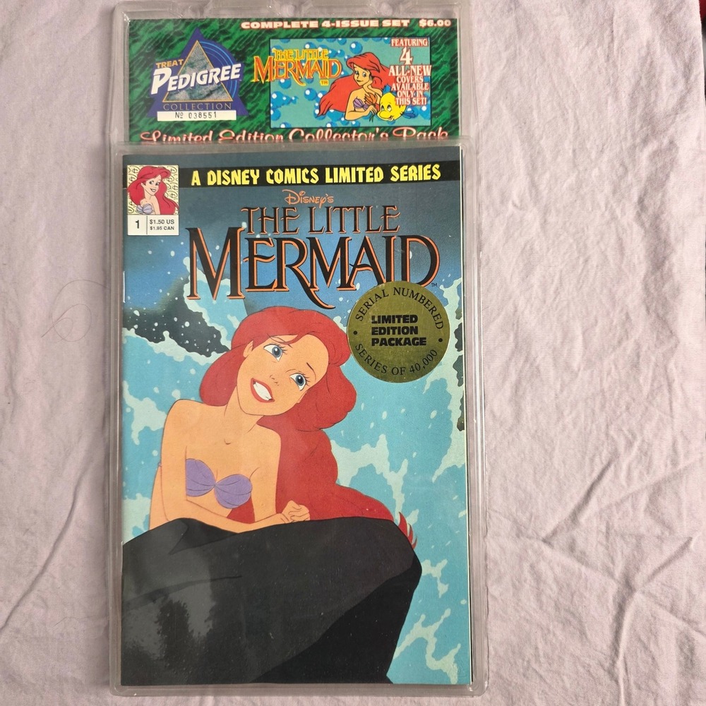 VTG 1992 Disney The Little Mermaid Comic Book 4-Issue Limited Edition Ariel Gift